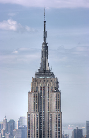Close up of Empire State Building, New York City
