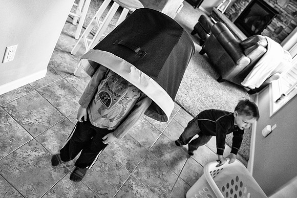 Photo-a-day #108: April 18, 2014 - Laundry Basket Boys