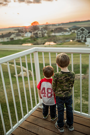Photo-a-day #111: April 21, 2014 - Boys and the Sunset