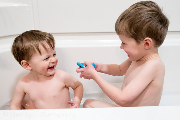Photo-a-day #34: February 3, 2014 - Bathtub Mischief